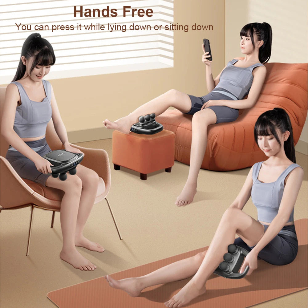 Muscle Massager Gun Fascia Gun Sixhead Body Shoulder High Frequency Back Waist Massage Machine Prof 5