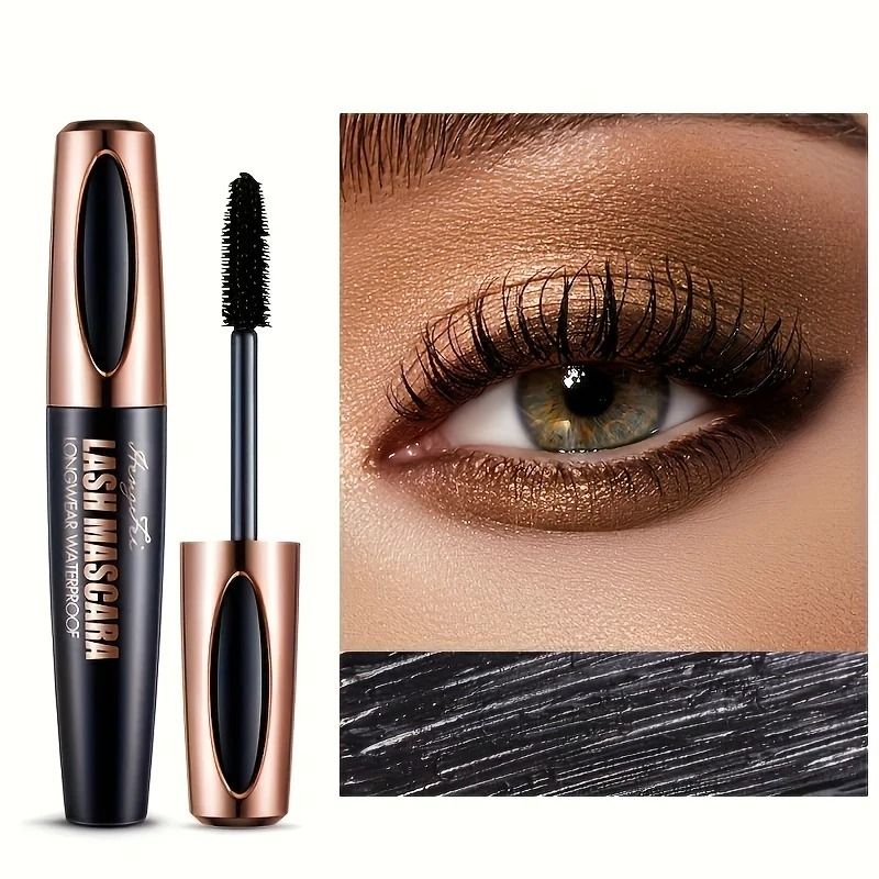 4D Lash Mascara Waterproof SmudgeProof LongLasting Black Mascara For Voluminous Natural Lashes 6
