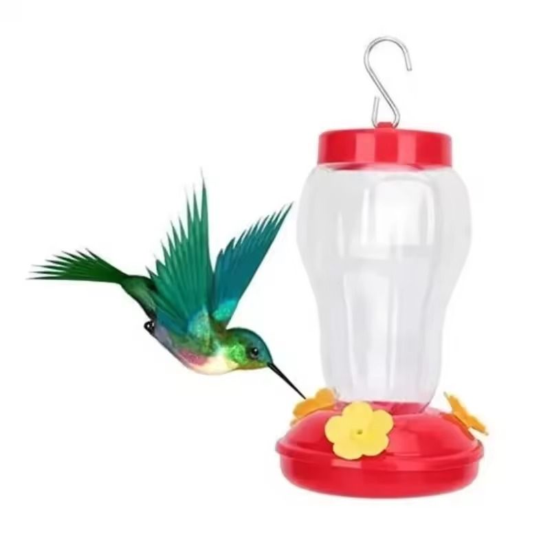 480ML Plastic Bird Water Feeder Bottle Clear Hanging Hummingbird Feeder For Garden 6