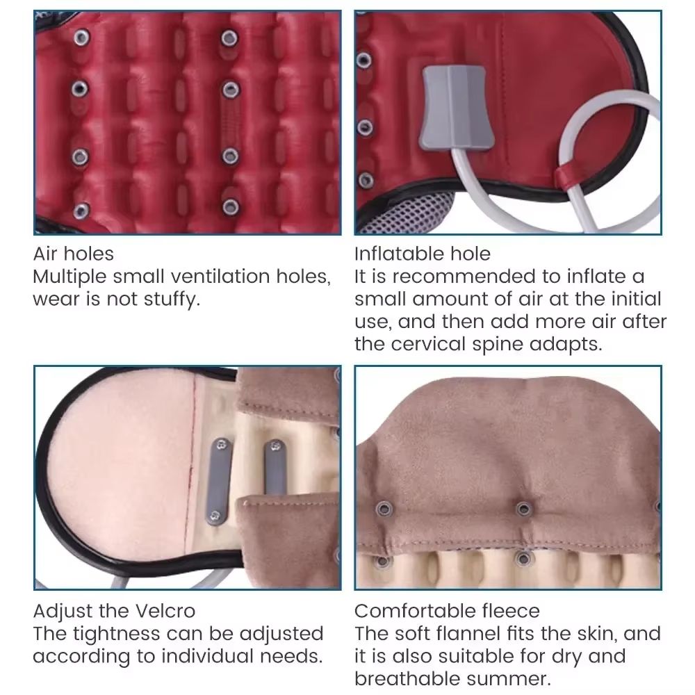 Inflatable Cervical Traction Collar MedicalGrade Neck Support For Pain Relief Spine Alignment 5