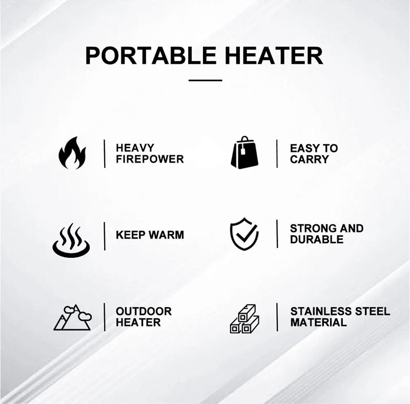 Widesea Portable Stainless Steel Camping Heater 5