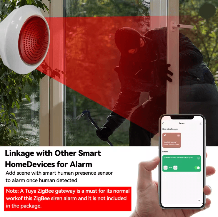 Meian Smart ZigBee 30 Wireless Siren Alarm 100dB 2
