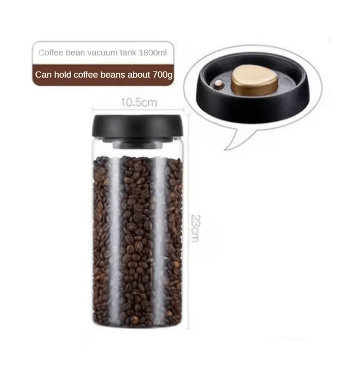 AeroSeal Vacuum Coffee Storage Jar With Airtight Glass Design 6