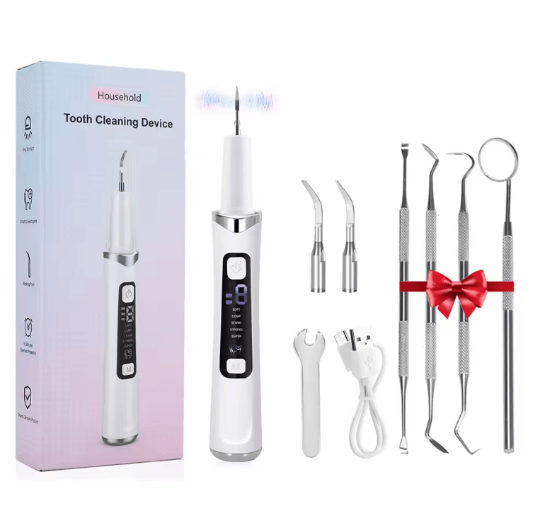 SmilePro Ultrasonic Tooth Cleaner With 5 LED Lights And 9Level Plaque Removal System 4