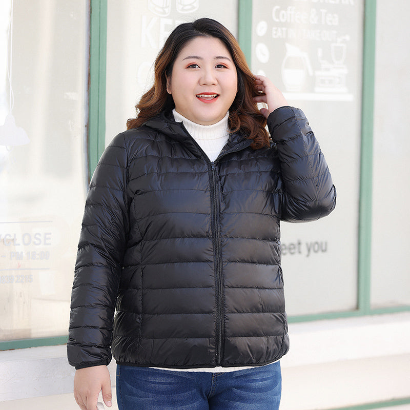 Packable Fall Jacket For Women Lightweight Water Resistant Hooded Down Coat Warm Winter Jacket 1