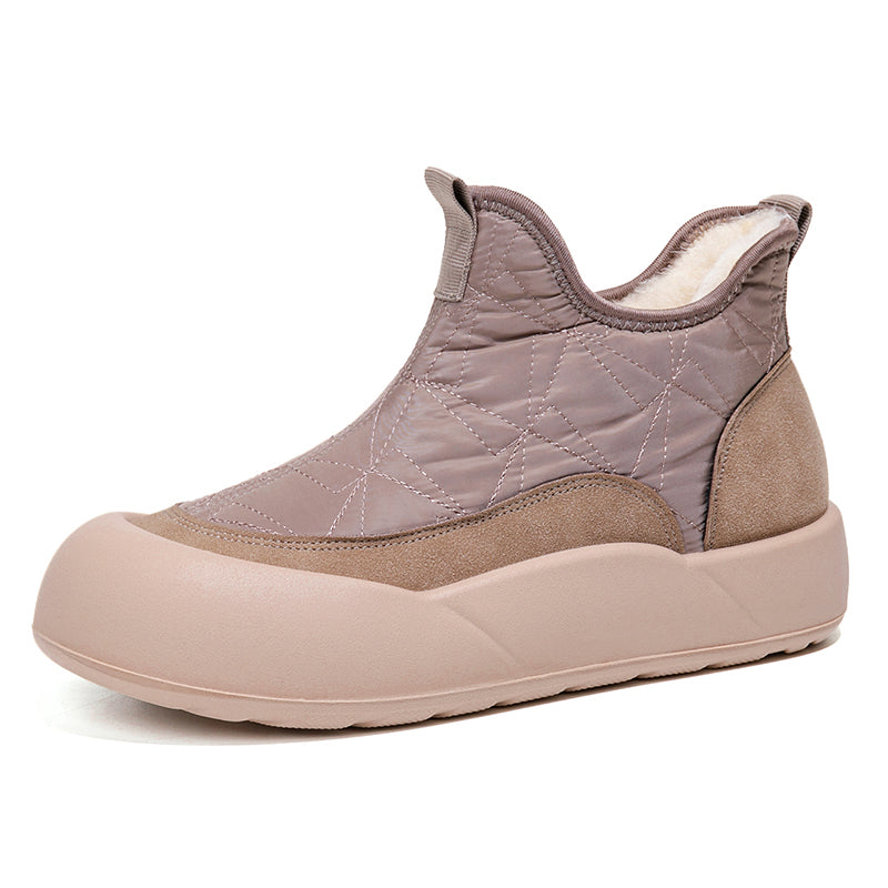 Womens Winter Down Cloth Snow Boots NonSlip Thick Bottom FleeceLined Soft Cotton Shoes For Cold Wea 7