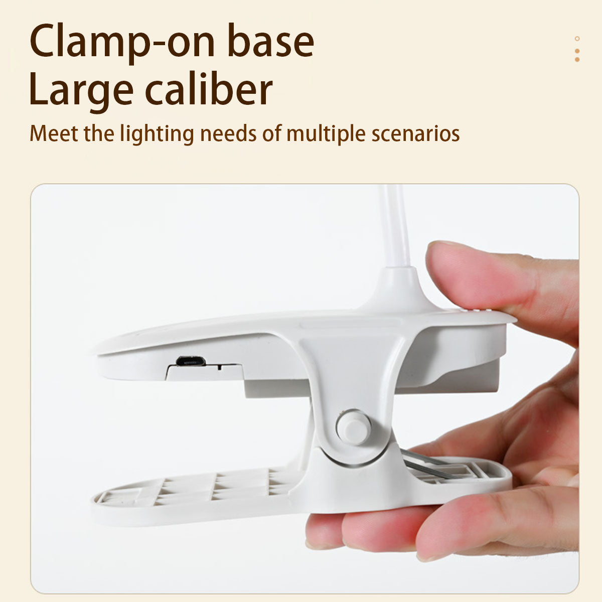 USB Rechargeable Clip On Lamp, Portable LED Desk Light, Touch Control with 3 Dimmable Modes, Eye Protection Reading