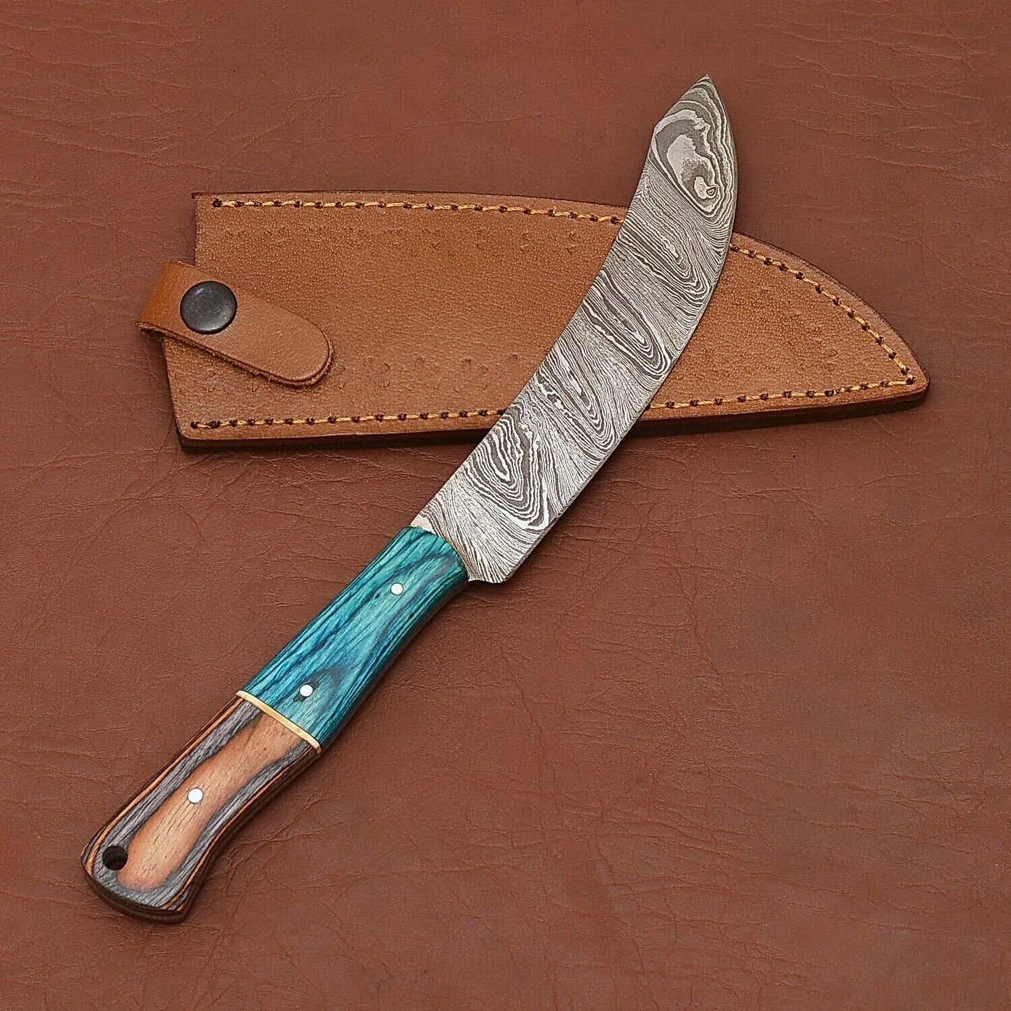 Artisan Crafted Damascus Fillet Knife Precision Blade With Wood Handle 3