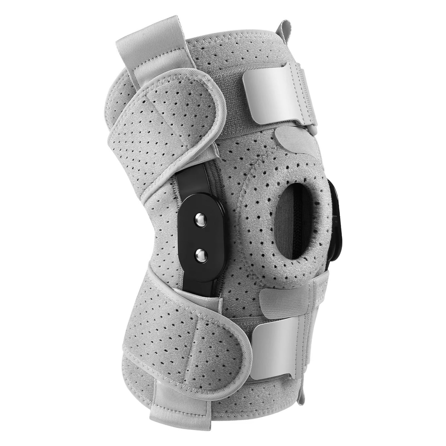 Hinged Knee Brace With Patella Gel Pads Adjustable Support For Meniscus ACL MCL Injury Recovery 7