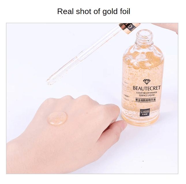 GoldenGlow 24K Hyaluronic Acid Facial Serum With Niacinamide For Brightening And Firming 4