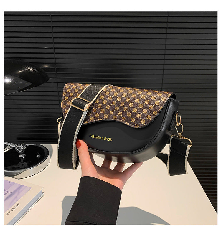 Ladies Fashionable Handbag, Faux Leather Shoulder Bag, Messenger Bag, Stylish Saddle Bag for Women