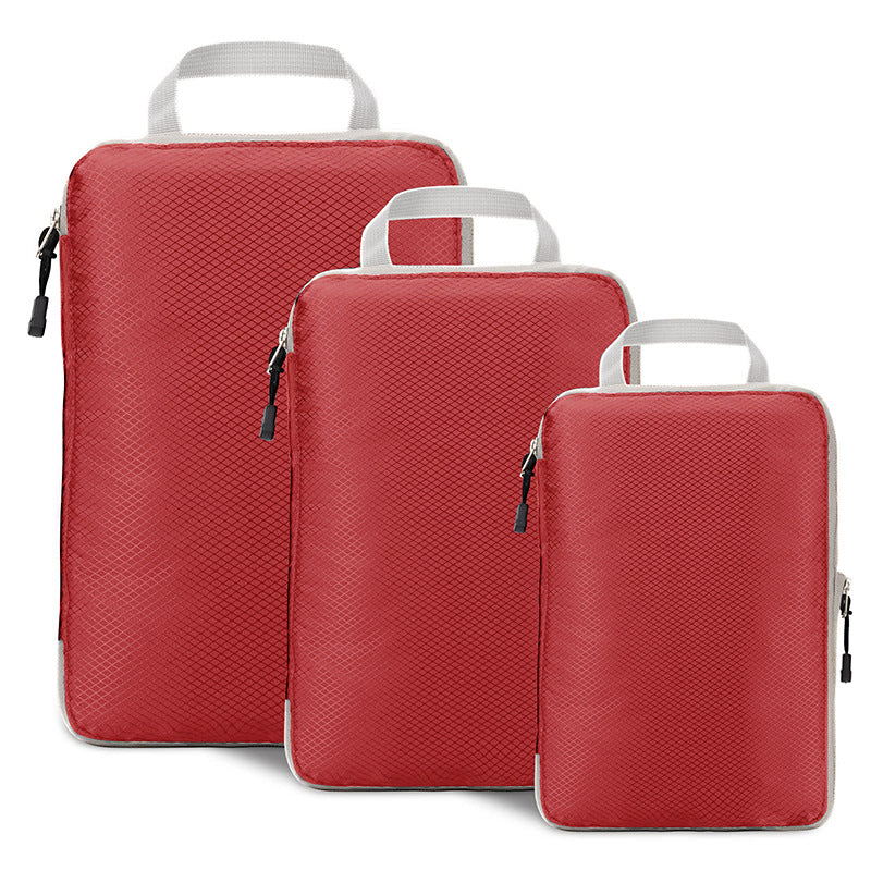Foldable Waterproof Travel Compressible Packing Cubes Nylon Storage Bag With Handbag Portable Lugga 10