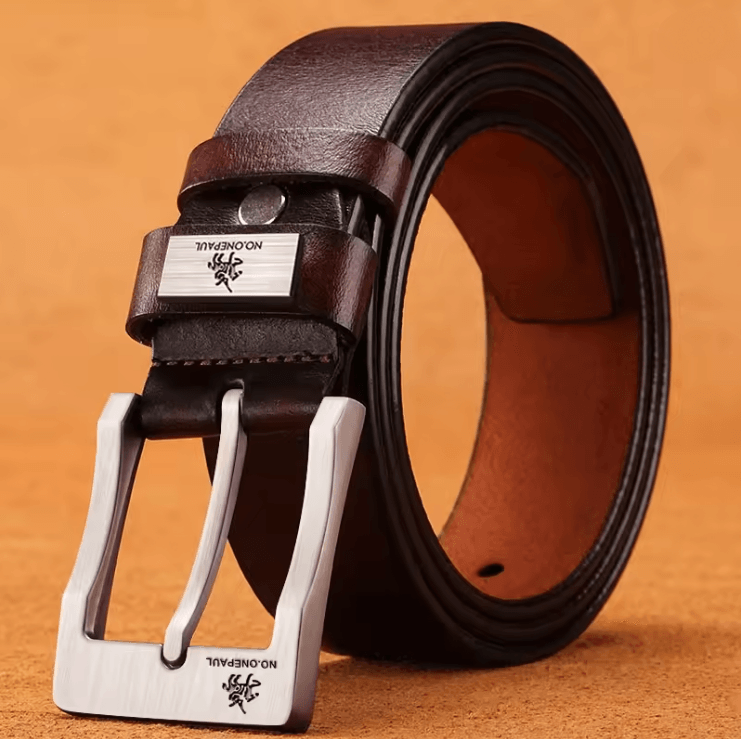 UrbanCraft Mens Genuine Leather Belt With Classic Buckle For Jeans And Business Wear 2