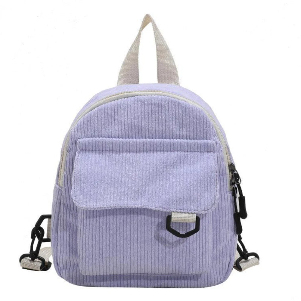 Corduroy texture, mini backpack ins, versatile backpack, super popular cute, commuting makeup bag, student bag