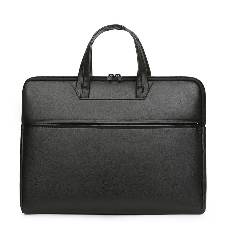 Title 2: Large Capacity Handbag Men'S Briefcase, Adjustable Shoulder Bag And Crossbody Bag With Many Compartments