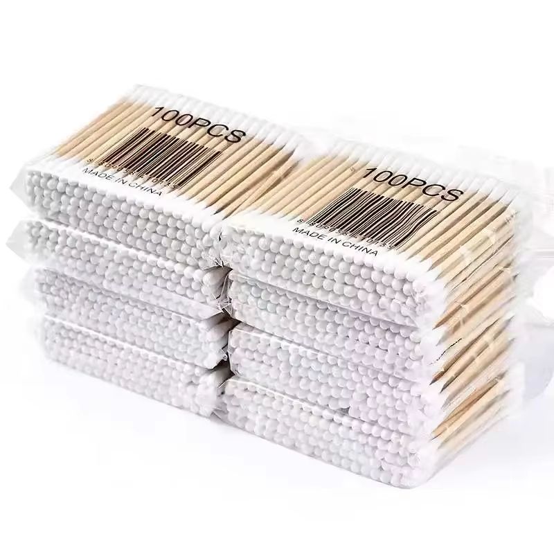Wholesale Wooden Cotton Swabs DoubleTipped Hypoallergenic Cotton Buds 9