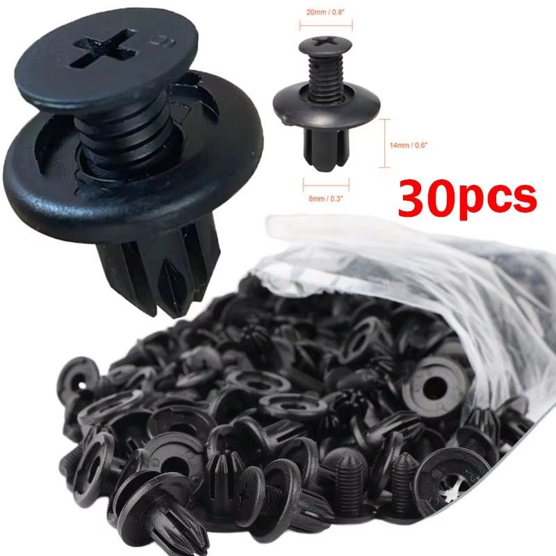 Universal 8mm Plastic Car Rivet Fasteners Durable Fender Bumper Clips For Toyota Kia Nissan And Y 10