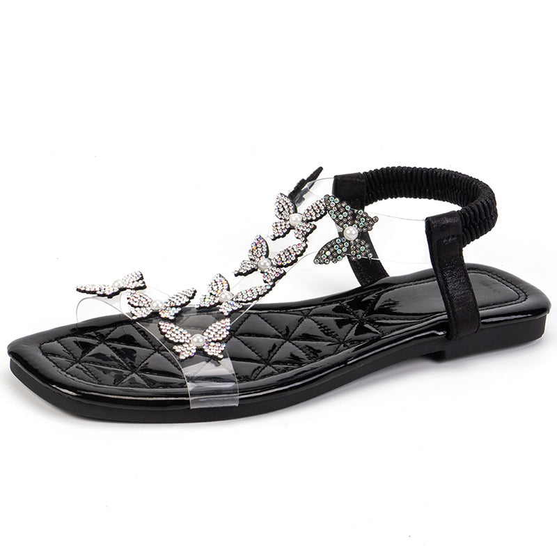 Elegant Womens Sandals Women Summer Shoes Butterfly Ladies Sandal Outdoor Flat Footwear 5