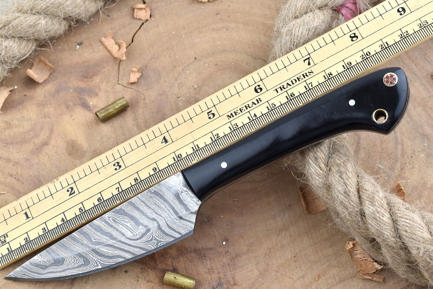 Custom Handmade Damascus Steel Kitchen Chef Knife With Black Resin Thappa Handle 3