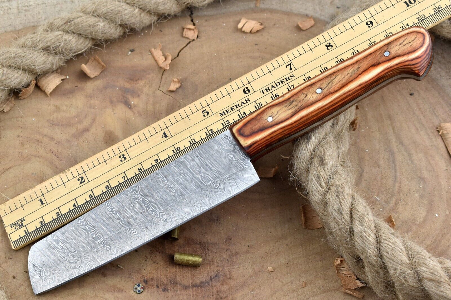 Custom Handmade Damascus Steel Kitchen Chef Knife With Resin Thappa Handle 3