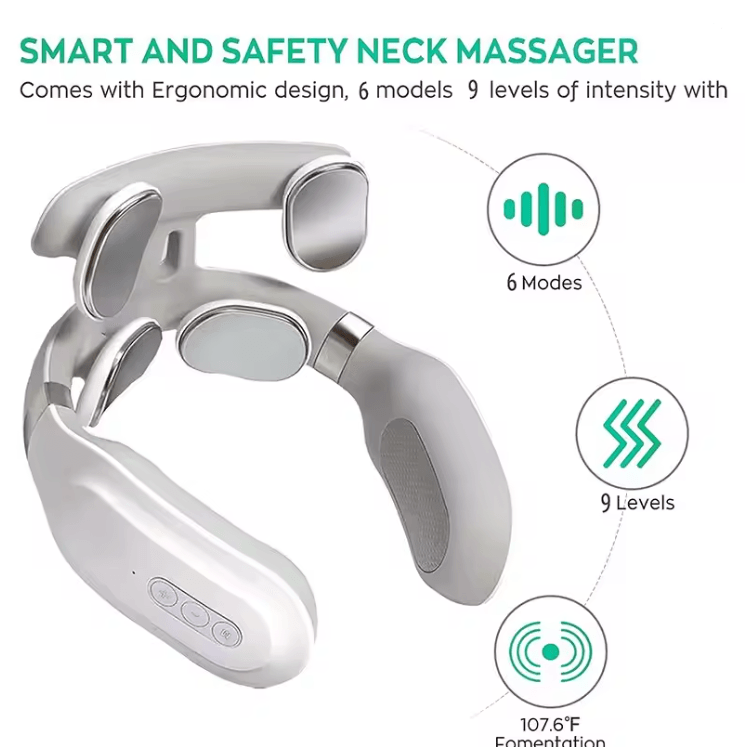 CerviEase 4Head Heated Neck Shoulder Massager With Vibration Airflow 3