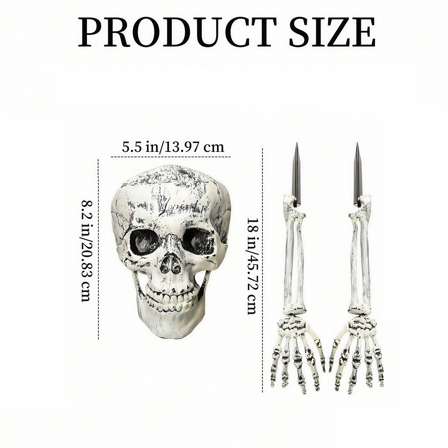 Spooky Yard Garden Halloween Decoration Realistic Skeleton Arm Leg Bones Halloween Skeleton Stake D 7