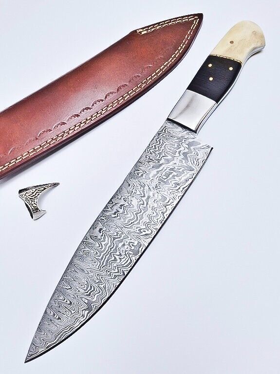 Premium Custom Damascus Steel Kitchen Knife Handmade Wooden Handle Chef Knife 3