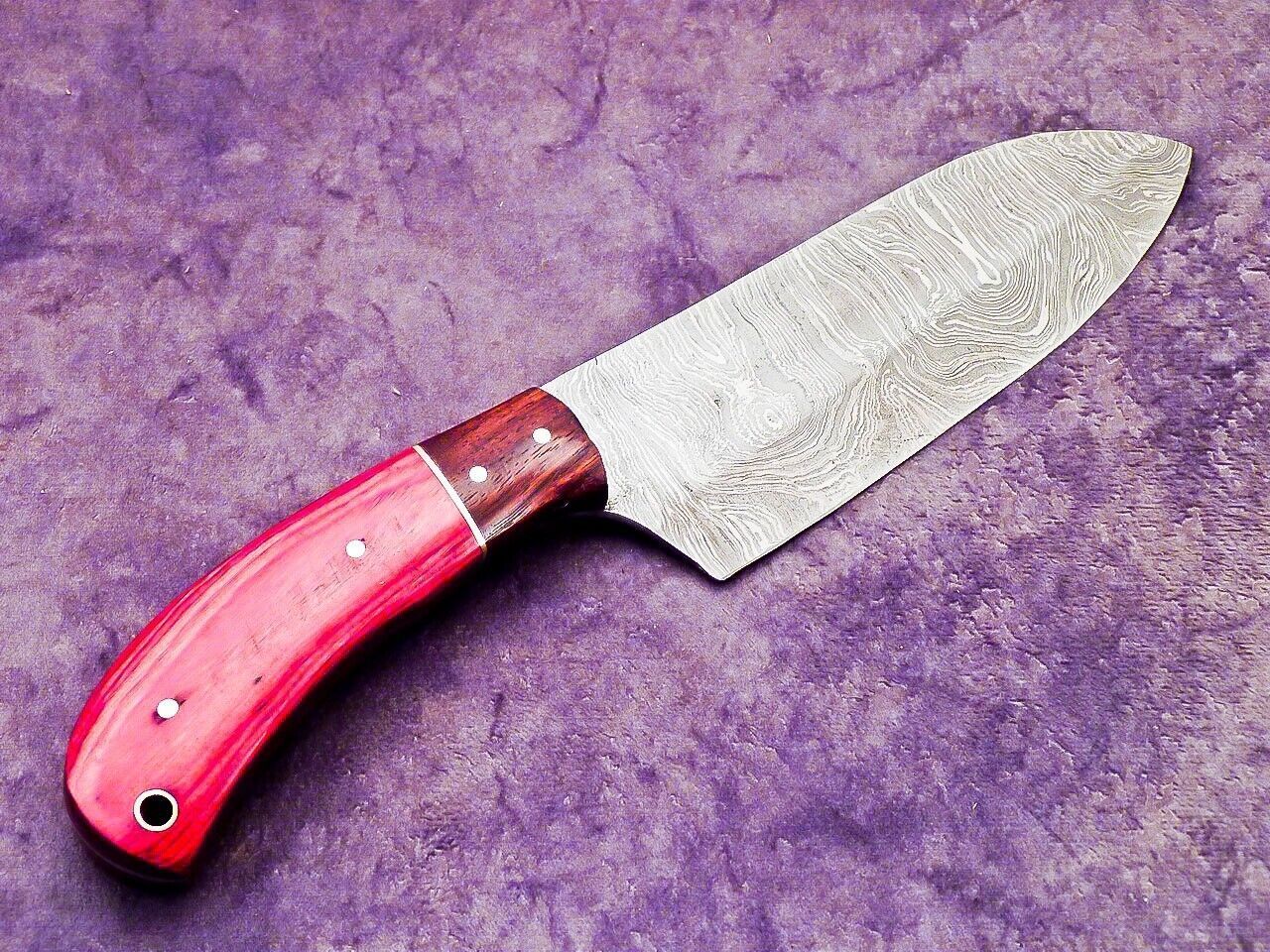 Mastercrafted Damascus Steel Kitchen Knife Hand Forged Wood Handle Chef Tool 3