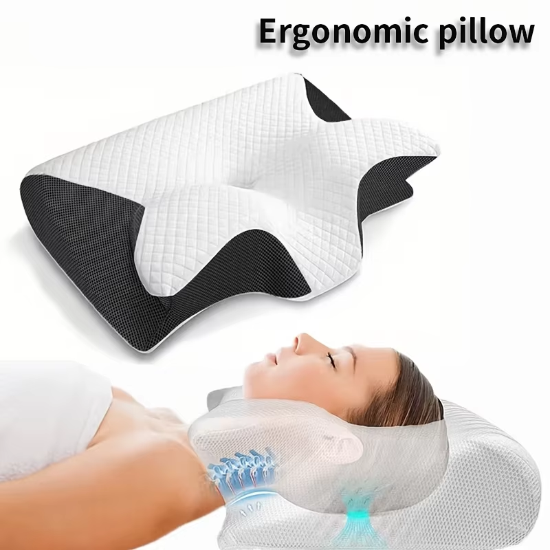 Light Gray Memory Foam Cervical Pillow Neck Shoulder Relief Perfect Gift Ideal For Side Stomach Bac 7