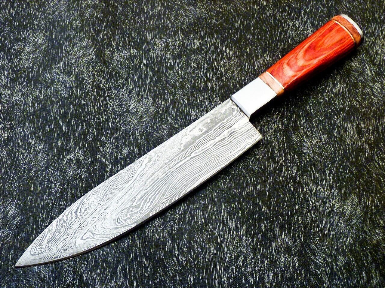Perfect Gift For Him Custom Forged 13 Inch Damascus Chef Knife High Carbon Blade Kitchen Knife 3
