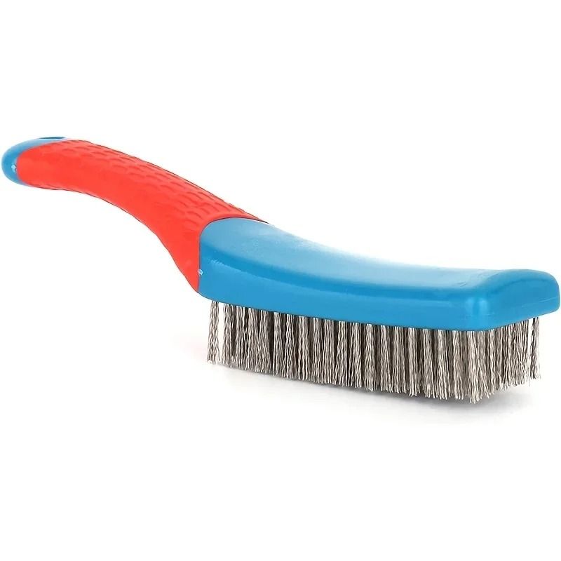 Heavy Duty Stainless Steel Wire Brush With Comfortable Plastic Handle 5