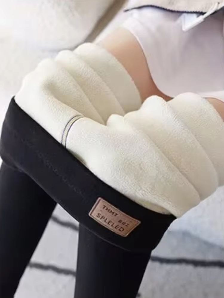 OatLuxe Thermal Lamb Wool Leggings HighWaist Velvet Warm Pants For Winter Comfort 9