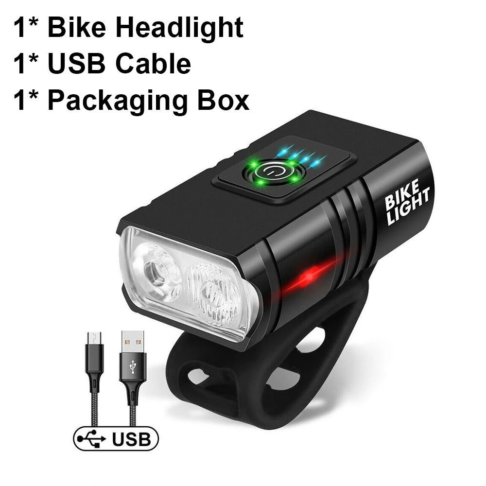 LED Rechargeable Bicycle Light Aluminum Alloy Torch Flashlight Headlight For Mountain Cycling Beam 6