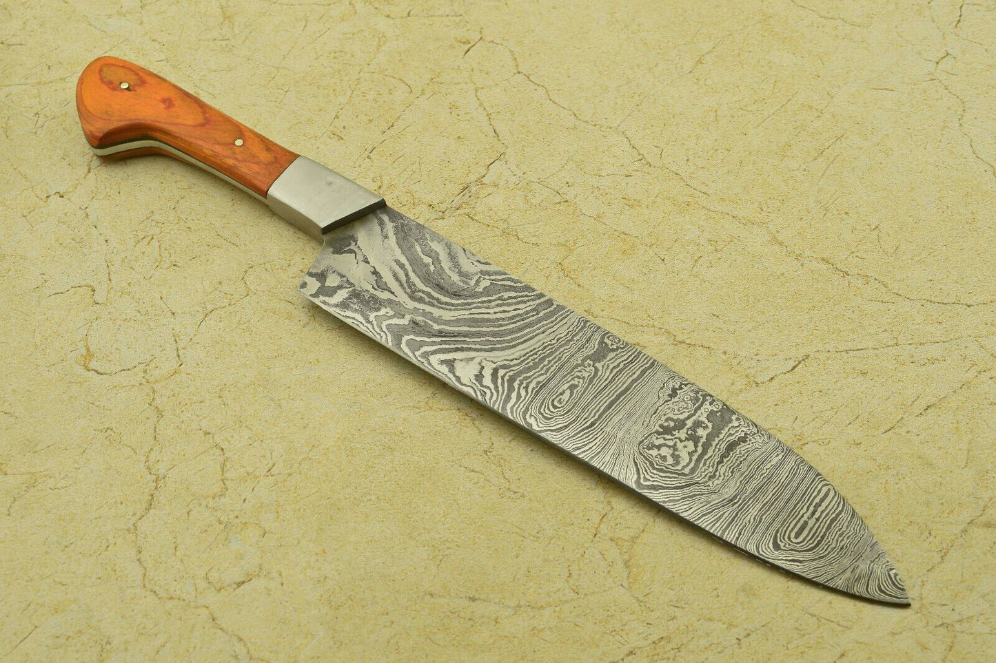 Damascus Steel Fillet Knife Handmade Full Tang Blade For Culinary Experts 3