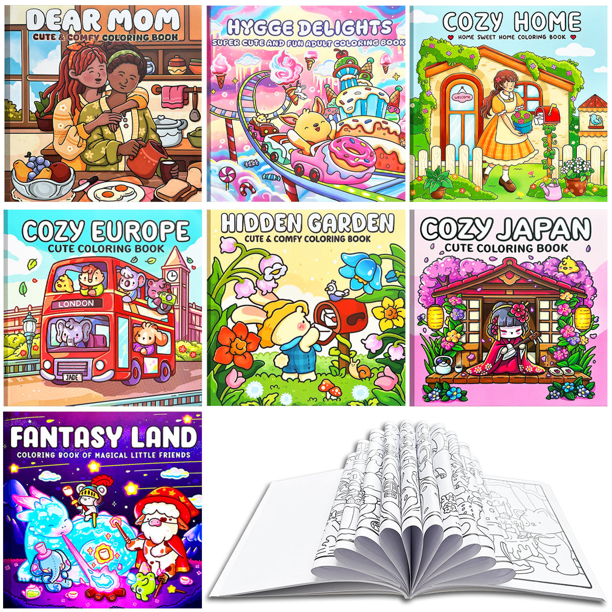 A Collection Of Best Selling Adult Coloring Books Covering Diverse Themes For Stress Relief 12