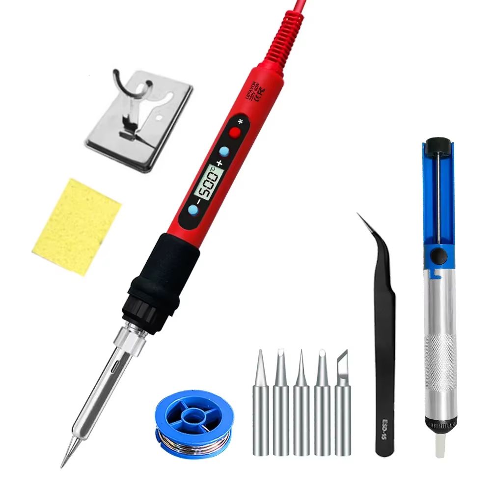 PrecisionPro 80 W Digital LCD Soldering Iron Kit Adjustable Heat For Electronics DIY 14