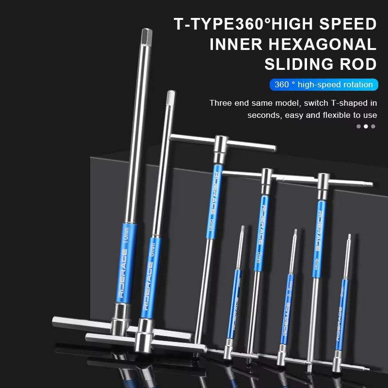 RIDERACE THandle Allen Wrench Set 2253456810 Mm HeavyDuty CRV Steel Bike Repair Tools 5