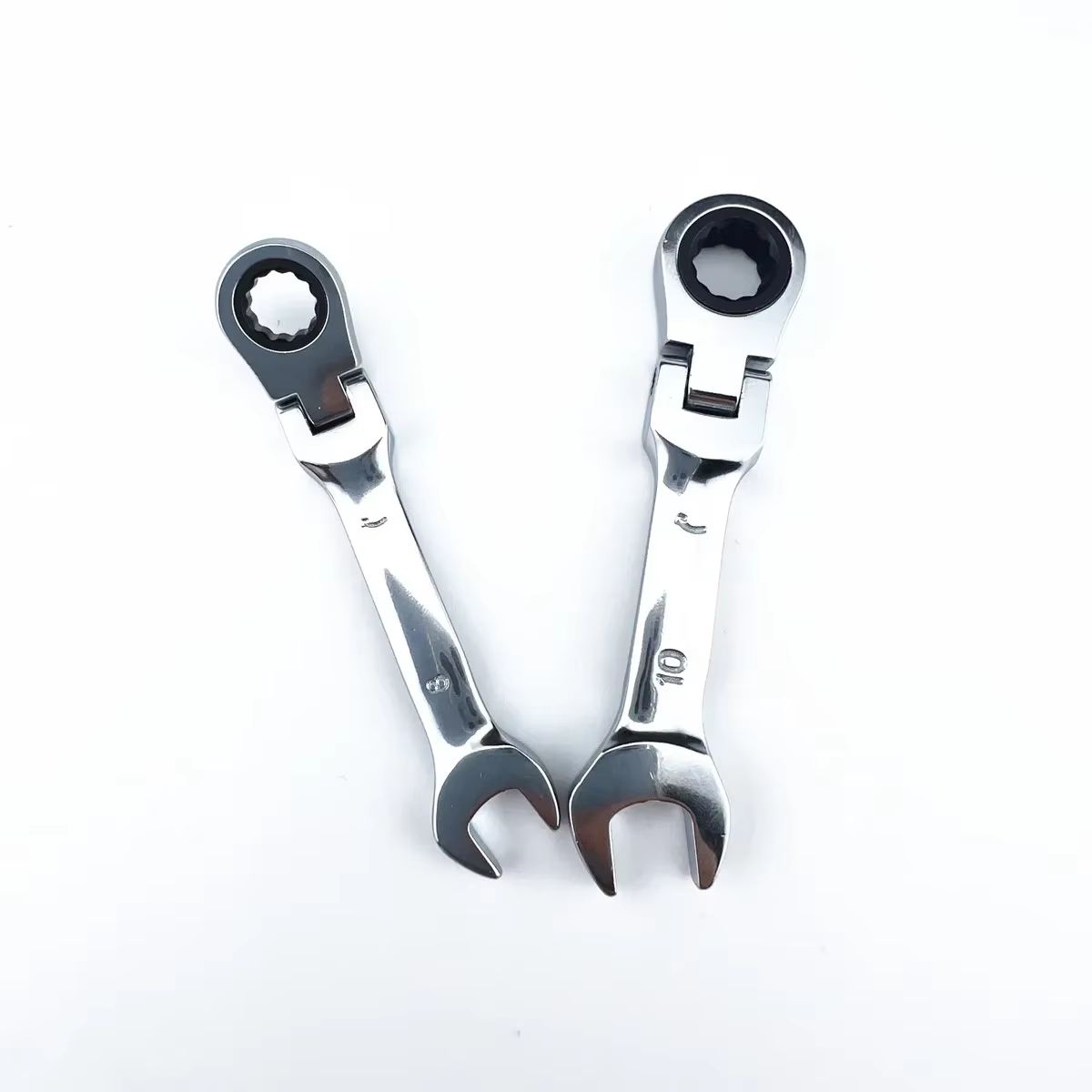 SwiftReach Mini ShortHandle Ratchet Wrench DualPurpose OpenEnd Ratchet Design 5