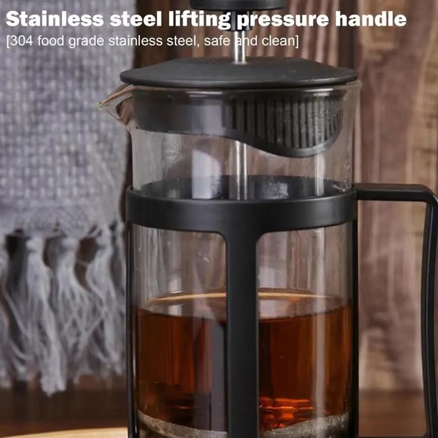 Stainless Steel Tea Coffee Brewer With Filter HeatResistant AntiRust Multifunctional With Handle 5