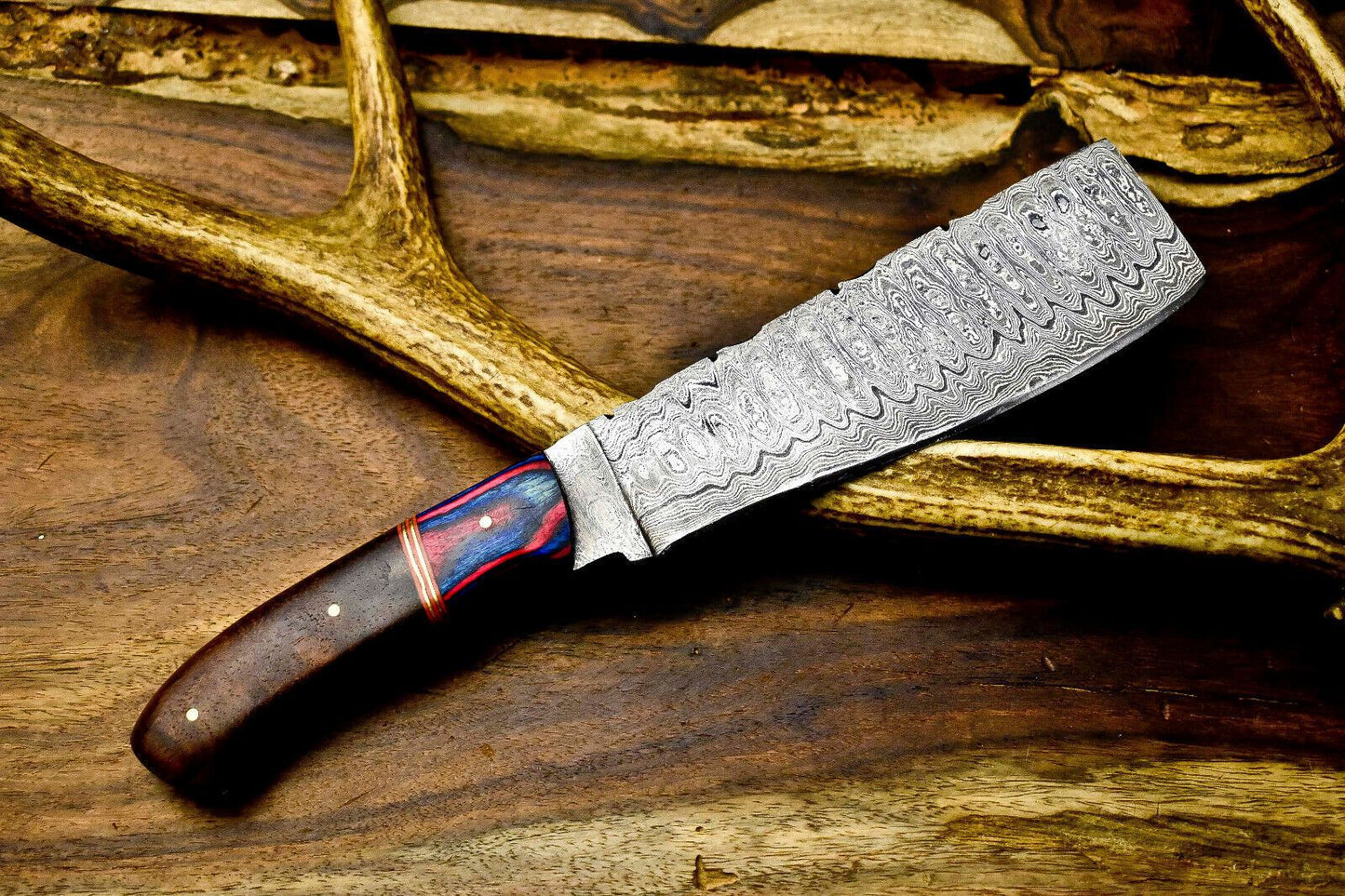 12 Custom Handmade Damascus Steel Chef Knife Full Tang Kitchen Masterpiece 3