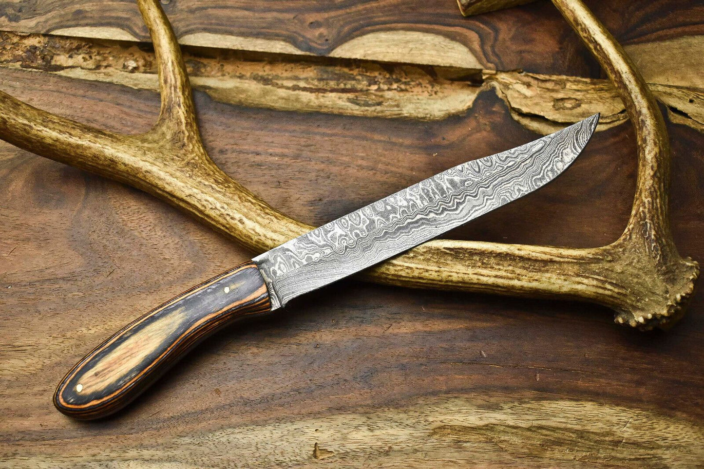 12 Artisan Handmade Twist Damascus Steel Chef Knife Full Tang Rare Gift Knife 3