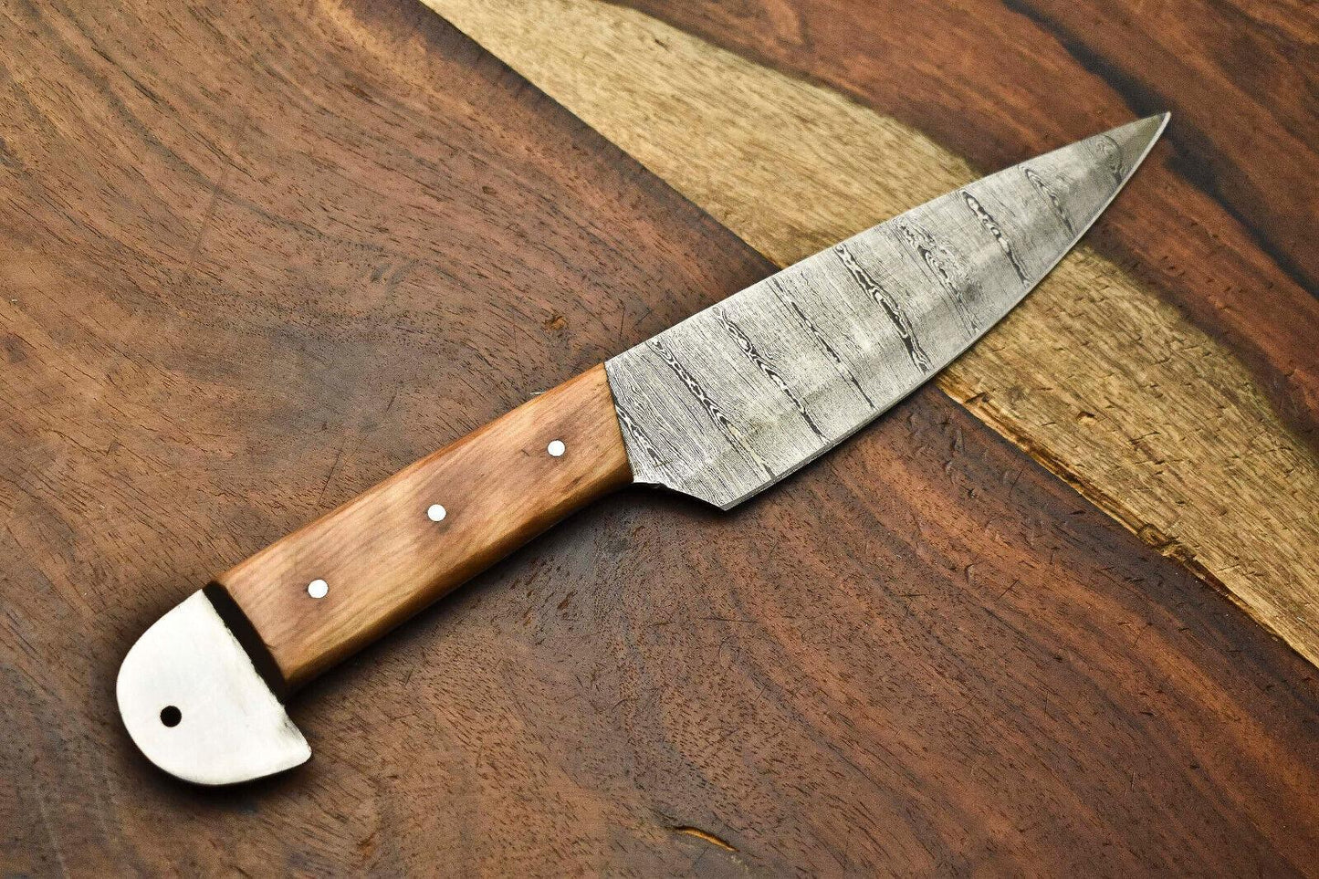 Hand Forged Damascus Steel Chef Knife 1000 Kitchen Knife With Wooden Handle 3