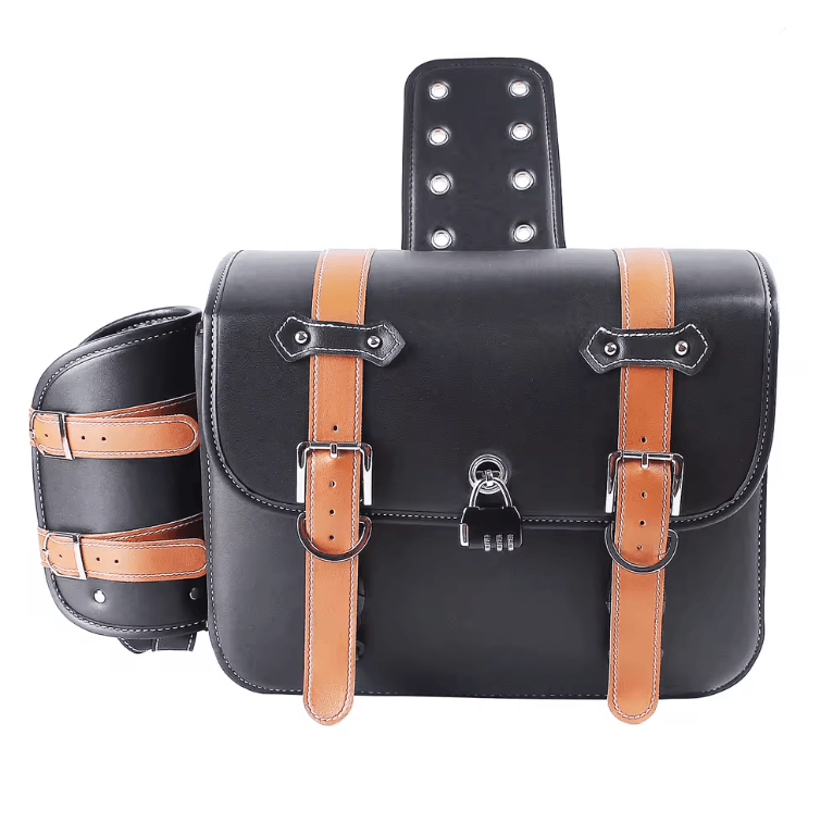 Universal Large Capacity Motorcycle Saddle Bag Side Tool Storage For Cruisers 5