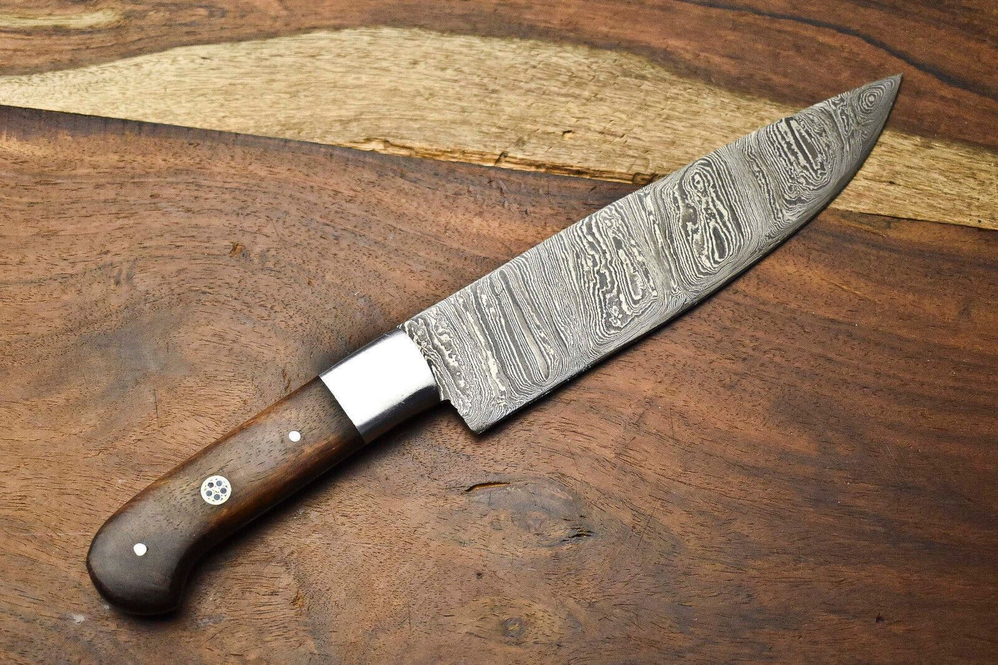 Hand Forged Damascus Steel Chef Knife Full Tang Handmade Kitchen Sport Knife 3