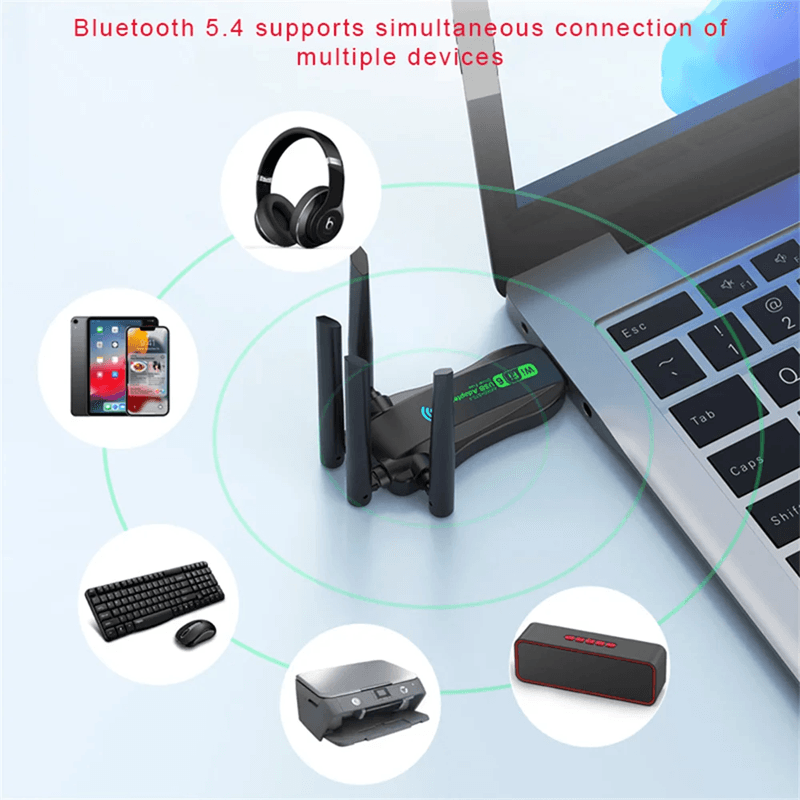 UltraLink AX900 Dual Band WiFi6 And Bluetooth 54 USB Adapter 4