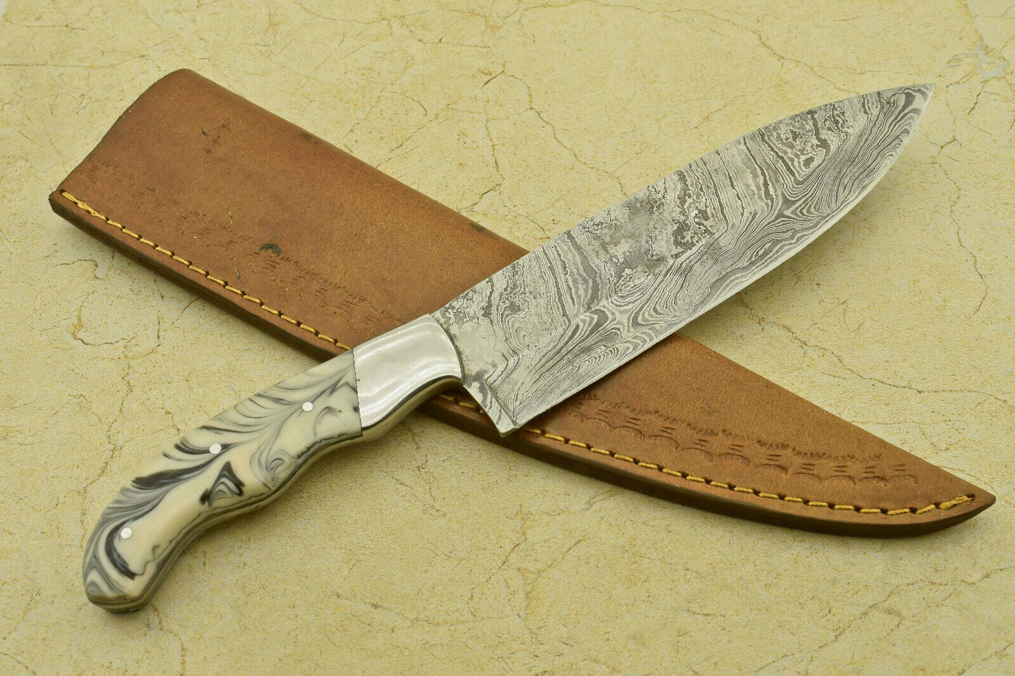 Hand Forged Damascus Chef Knife Professional Kitchen Tool 2