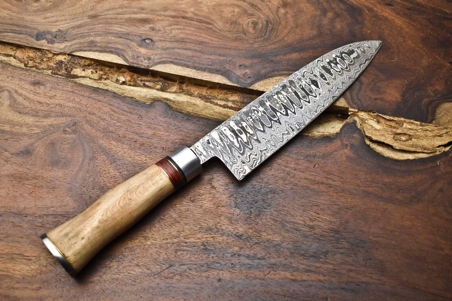 Custom 12 Damascus Steel Kitchen Chef Knife Hand Forged Cooking Blade 3