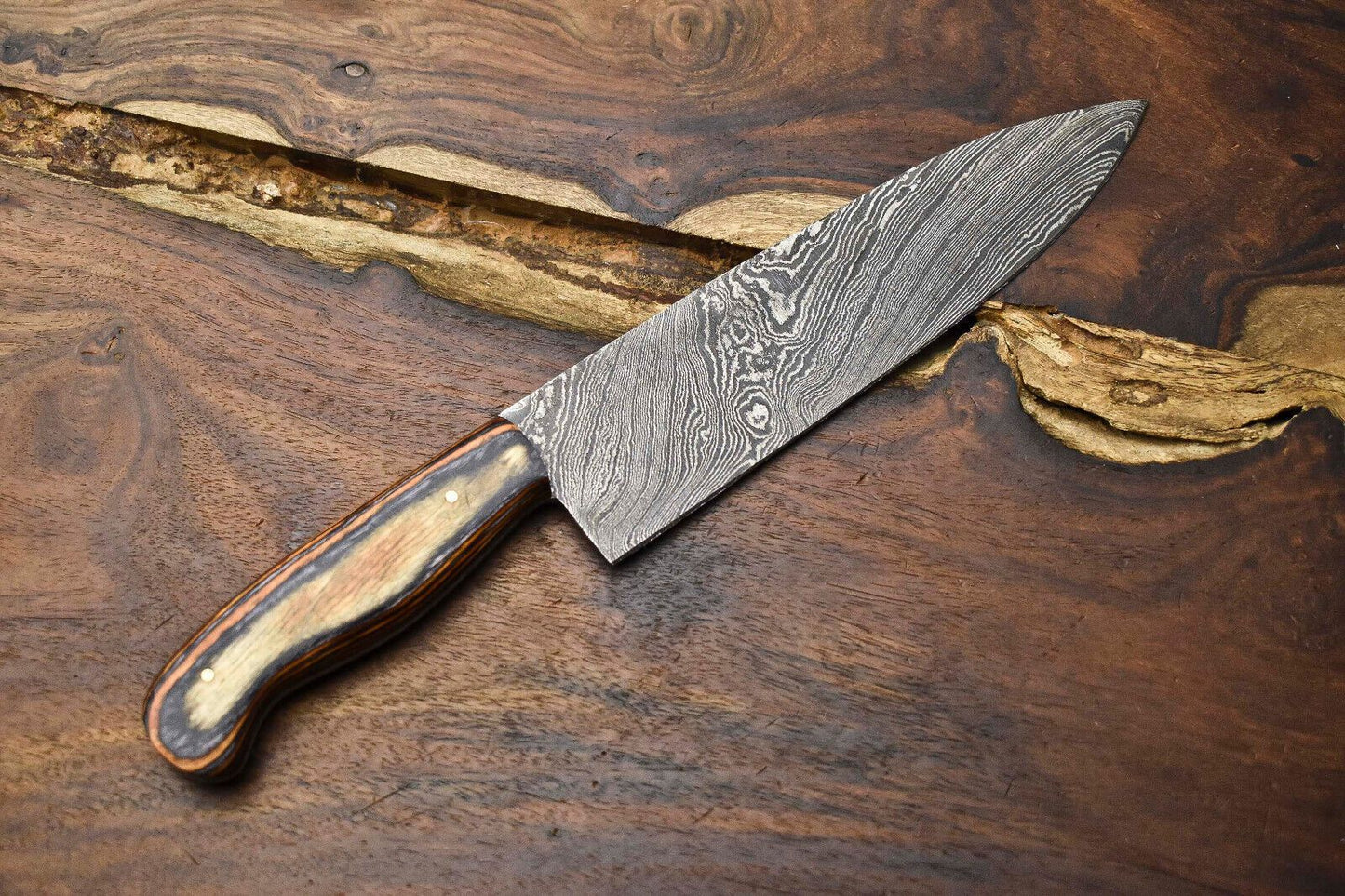 Professional 12 Damascus Steel Chef Knife Handmade Kitchen Blade 3