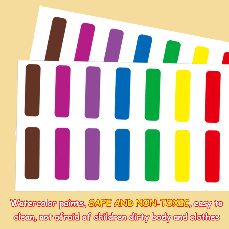 Montessori Kids Watercolor Coloring Book All In One Art Set Creative Educational Gift Built In Pain 5