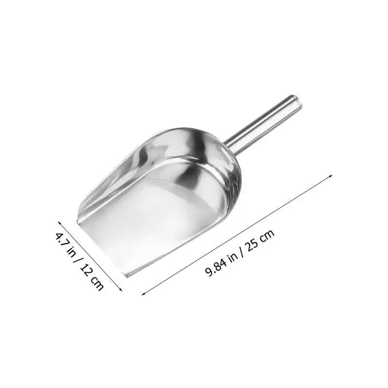 Stainless Steel Dry Goods Scoop Set 2 Piece Candy Flour Nut Bar Utility Shovels 5